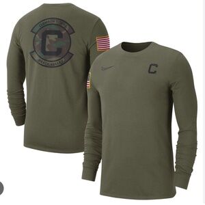 Nike Clemson Tigers Olive Military Long Sleeve Shirt - Men's L